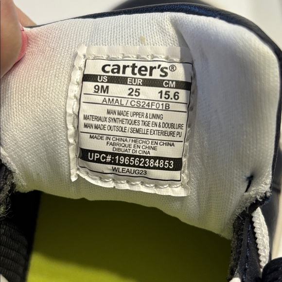 Carter's Amal Navy and Green Sneakers - Picture 10 of 14